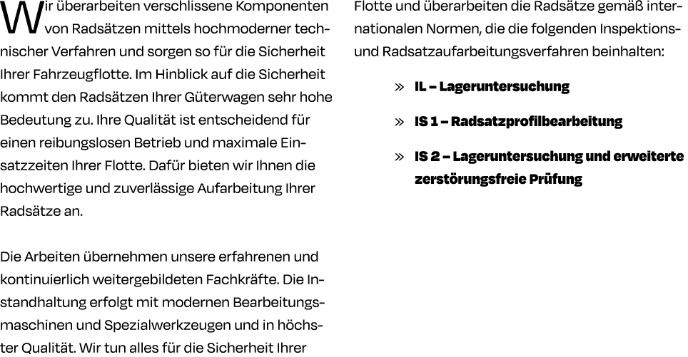 Wir berarbeiten verschlissene Komponenten von Rads tzen mittels hochmoderner technischer Verfahren und sorgen so f r...
