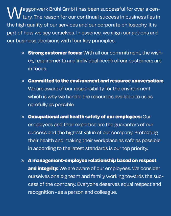 Waggonwerk Br hl GmbH has been successful for over a century. The reason for our continual success in business lies i...