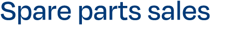 Spare parts sales
