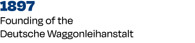 1897 Founding of the Deutsche Waggonleihanstalt
