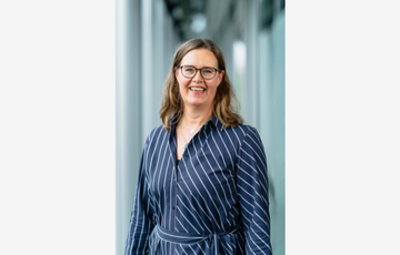 Smiling woman in a dress